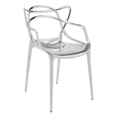 Kartell Masters Metal Armchair In Chrome
