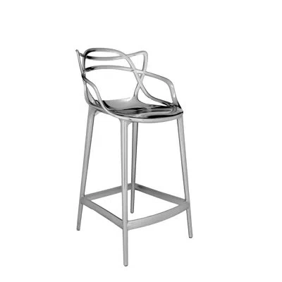 Kartell Masters Metallic Stool In Chromed
