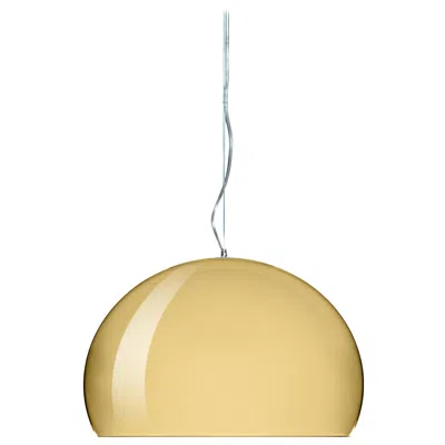 Pre-owned Kartell Medium Fl/y Pendant Light In Gold By Ferruccio Laviani