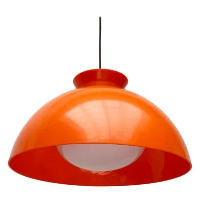 Pre-owned Kartell Mid-century Space Age Model Kd6 Pendant Lamp By Achille And Pier Giacomo, 1960s In Red