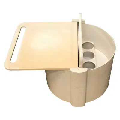 Pre-owned Kartell Mobile 1970s Plastic Vintage Space Age Bar In Off-white, Circa 1970 In Sand
