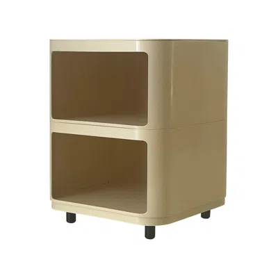 Pre-owned Kartell Model 4970 Cream Bedside Table By Anna Castelli For , 1970s, Italy In White