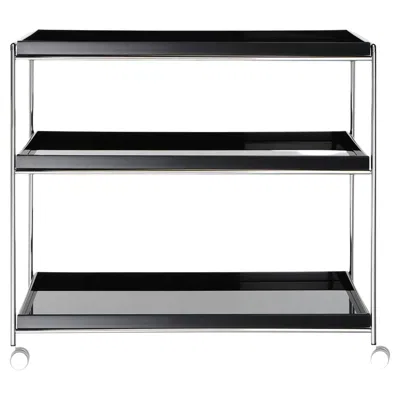Pre-owned Kartell Multi Rectangular Tray Table By Piero Lissoni In Black