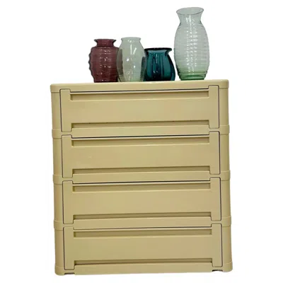 Pre-owned Kartell Olaf Von Bohr For  Mod. 4963 Chest Of Drawers, Italy 1970s In Sand