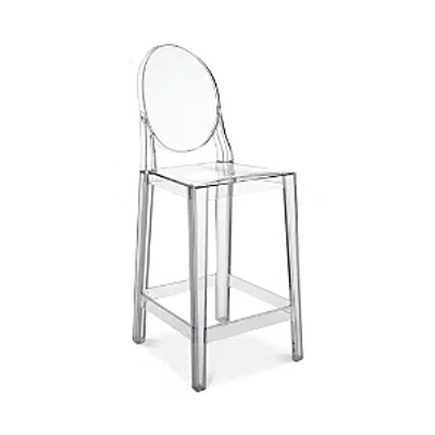 Kartell One More Counter Stool, Set Of 2 In Crystal