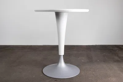 Pre-owned Kartell Philippe Starck In/outdoor Round White Tulip Bar Tables "dr.na" For Driade