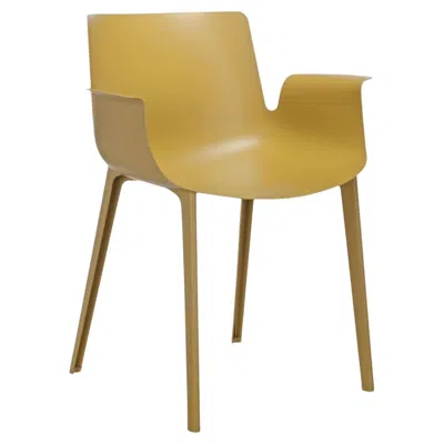 Pre-owned Kartell Piero Lissoni For  Piuma Armchair In Mustard Sage In Yellow