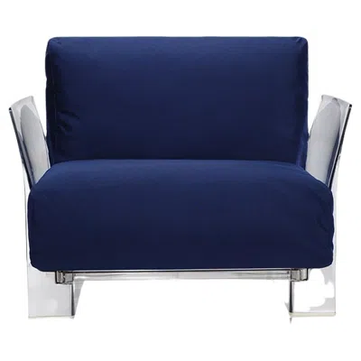 Pre-owned Kartell Pop Outdoor Armchair In Blue By Piero Lissoni
