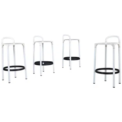 Pre-owned Kartell Postmodern Bar Stools, Model 4822 “polo” By Anna Castelli Ferrieri For  In Gray