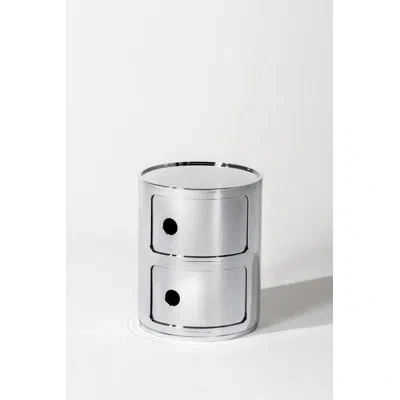 Kartell Precious Componibili Round Storage Modules In Chrome