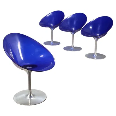 Pre-owned Kartell Quattro Sedie Eros Di Philippe Starck Per  Anni 90 In Purple