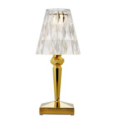 Kartell Battery Metal Table Lamp In Gold