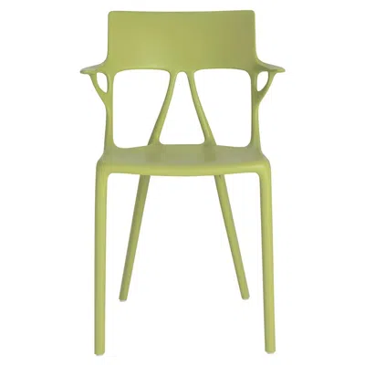 Pre-owned Kartell Set Of 2  Ai Chair In Green Created By Artificial Intelligence