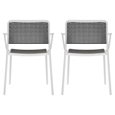 Pre-owned Kartell Set Of 2  Audrey Chair By Piero Lissoni In Black & White