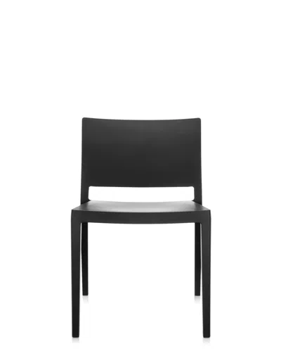 Pre-owned Kartell Set Of 2  Lizz Matt Black Chair By Piero Lissoni