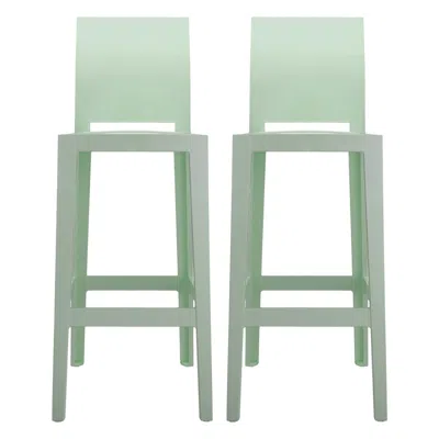 Pre-owned Kartell Set Of 2  One More Please Counter Stools In Green By Philippe Starck