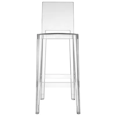 Pre-owned Kartell Set Of 2  One More Please Square Bar Stools In Crystal By Philippe Starck In Gray