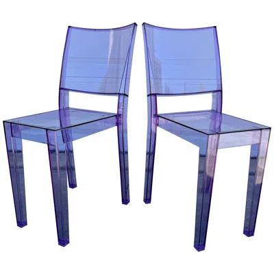 Pre-owned Kartell Set Of 2 Purple La Marie Chairs By Philippe Starck For , Made In Italy