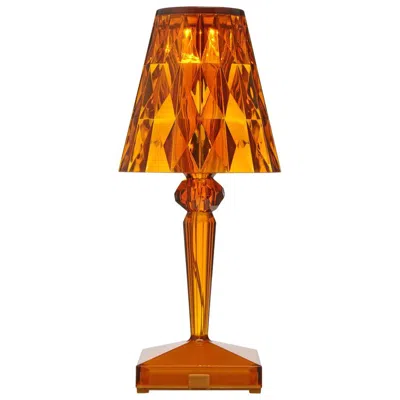 Pre-owned Kartell Set Of 4  Battery Lamps In Amber By Ferruccio Laviani In Brown