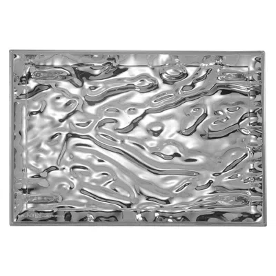 Pre-owned Kartell Set Of 4  Small Dune Trays In Chrome By Mario Bellini In Gray