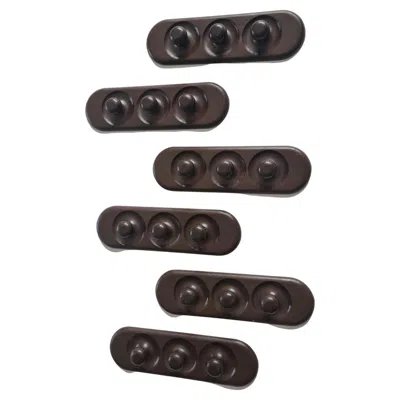 Pre-owned Kartell Set Of Six Mid Century Wall Hooks, 1970s In Black
