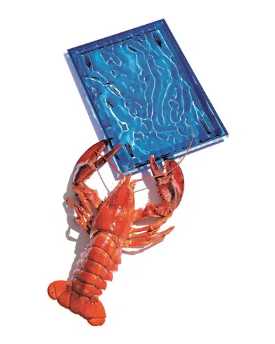 Kartell Shatterproof Lobster & Water Tray In Blue