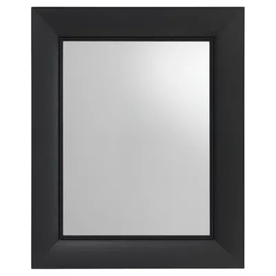 Pre-owned Kartell Small Rectangular Francois Ghost Mirror In Mat Black By Philippe Starck