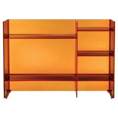 Pre-owned Kartell Sound Rack Modular Bookcase In Amber By Ludovica And Roberto Palomba In Brown