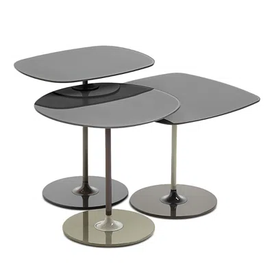 Kartell Thierry Side Table, Set Of 3 In Gray
