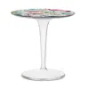 Kartell Tip Top Table In Crystal With Dinosaur Drawings In Crystal