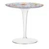 Kartell Tip Top Table In Crystal With Sketch Drawings In Crystal