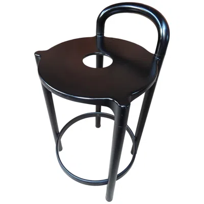 Pre-owned Kartell Vintage Retro Full Metal Italian 1970's  Bar Stool In Black