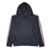 Karter Collection Men's Striped Hoodie In Black In Blue