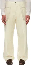 Kartik Research Mens 3d Pocket Pants In Ecru