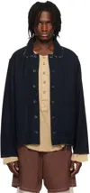 Kartik Research Reversible Frayed Embroidered Cotton-voile Jacket In Black/ecru