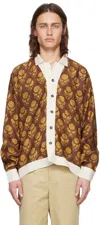 Kartik Research Brown & Yellow Paneled Shirt In Brown/yellow/green