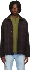 Kartik Research Brown Cropped Jacket In Brown