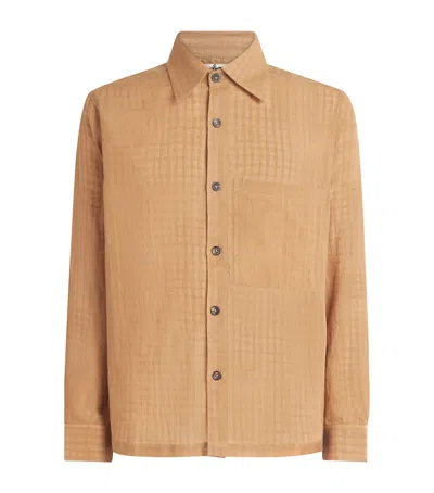 Kartik Research Cotton Check Shirt In Orange