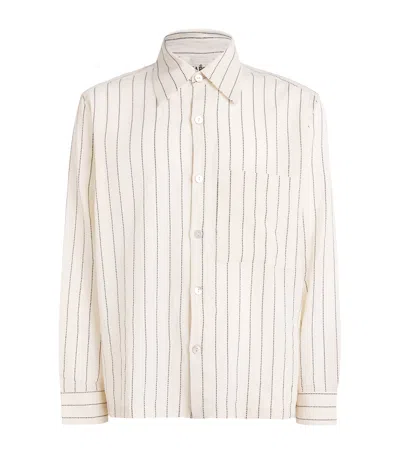 Kartik Research Cotton Stripe Shirt In Neutral
