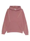 Kartik Research Embroidered-panel Hoodie In Pink