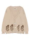 Kartik Research Gestrickter Intarsien-cardigan In Neutrals