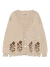 Kartik Research Gestrickter Intarsien-cardigan In Nude