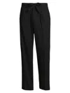 KARTIK RESEARCH MEN'S BELTED COTTON CREASE-FRONT TROUSERS