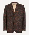 Kartik Research Mens Block-print Wool Blazer In Multi