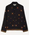 Kartik Research Mens Embroidered Cotton Shirt In Black