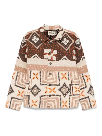 KARTIK RESEARCH MIX-PATTERN JACKET - MEN'S - COTTON