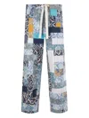 Kartik Research Patchwork Block-print Trousers In Multi