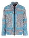Kartik Research Patchwork-embroidered Jacket In Blue