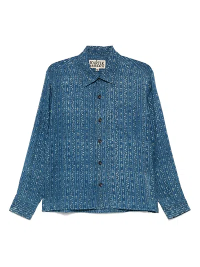 Kartik Research Printed Shirt In Blue
