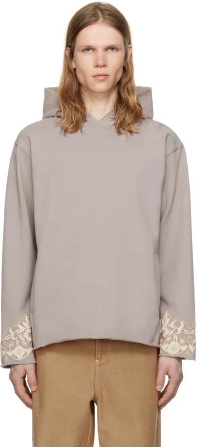 KARTIK RESEARCH PURPLE EMBROIDERED HOODIE